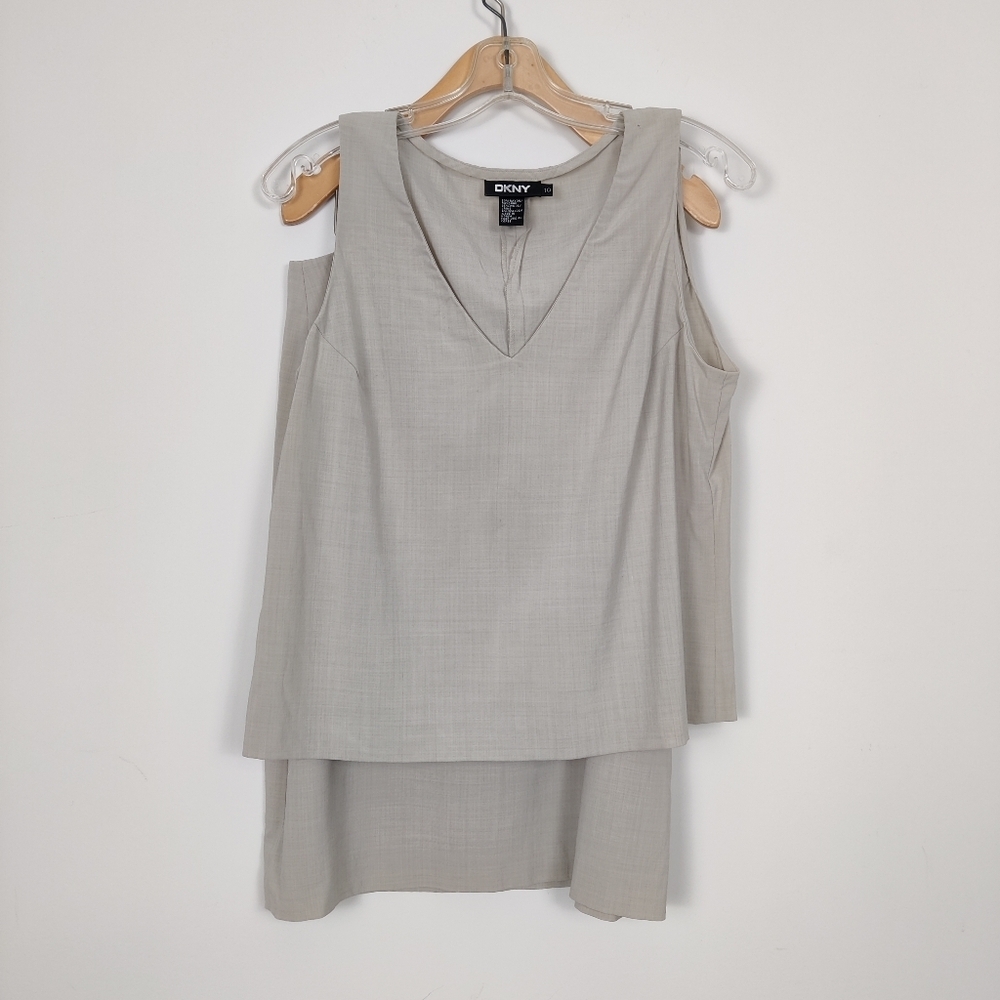 DKNY Women's Skirt Set Size 10 Quiet Luxury Wool Rayon Business Casual Formal